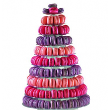 Clear Macaroon Tower: 10 Tiers