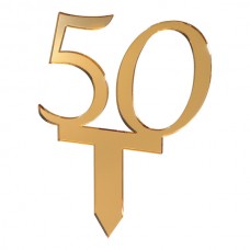 50th Wedding Anniversary Ornament Golden Number 50