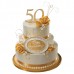 50th Wedding Anniversary Ornament Golden Number 50