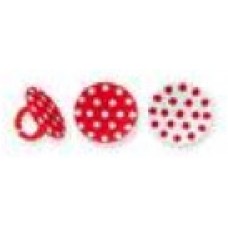 Polka Dot Red and White Rings