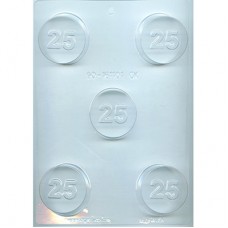 Number 25 Sandwich Cookie - Chocolate Mold