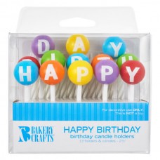 3D Round Happy Birthday Letters Candle