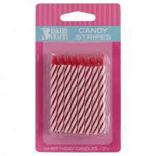Red Candy Spiral Stripe Candle