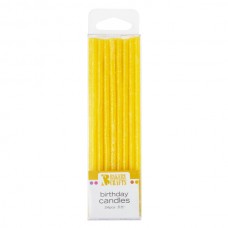 Yellow Slim Glitter Candle