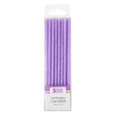 Purple Slim Glitter Candle