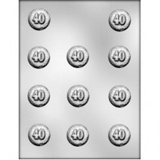 Number 40 Mint - Chocolate Mold