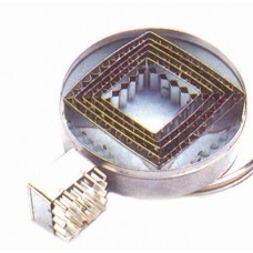 SQUARE CUTTERS WAVY 6PCS