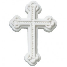 Ornate White Gum Paste Cross