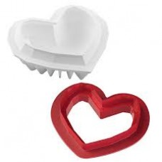 Silikomart Ti Voglio Bene 270 Silicone Mold - Heart on Pillow