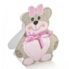 Teddy Bear Pink Baby Box