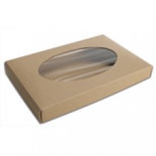 Kraft Box with Oval Window 1lb 