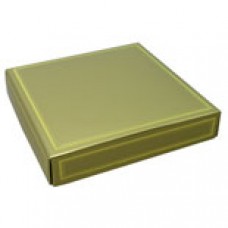 8oz White Box with Gold Lines 