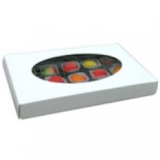 1lb White Box with Oval Window 