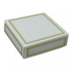 3oz White Box with Gold Lines 