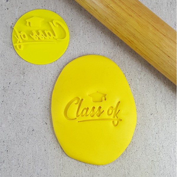 "Class of..."  with Graduation Hat Embosser