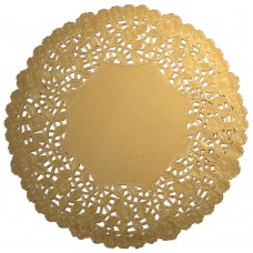 10" Gold Round Doilies