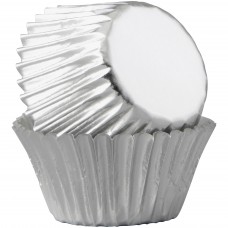 Mini Cupcake Liner Metallic Silver