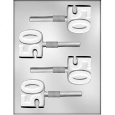 Number 50 Lollipop - Chocolate Mold