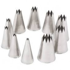 10 Open Star Tips Decorating Set