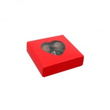 Small Red Box with Heart Window 3oz