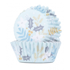 Festive Florals Foil Lined Cupcake Wrappers
