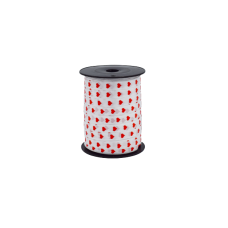 White Ribbon with Red Heart