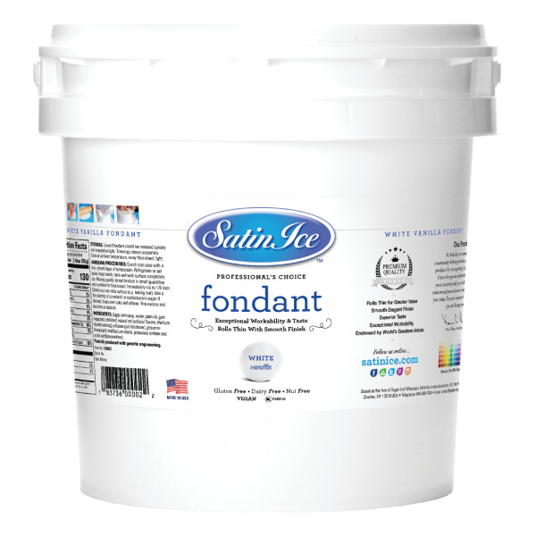 White Satin Ice Rolled Fondant 10kg