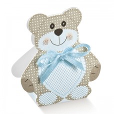 Teddy Bear Blue Baby Box